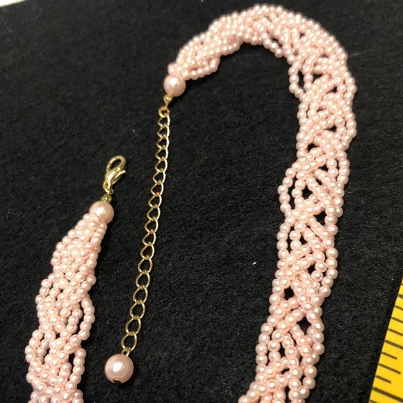 Vintage Avon Pink Seed Pearl Necklace and Earrings - Picture 3 of 7